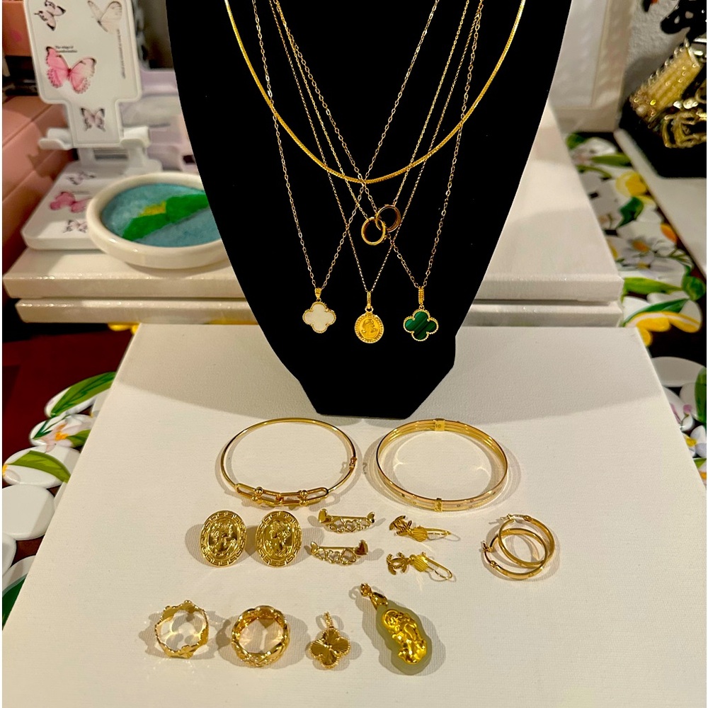 18K Solid Gold Jewelry